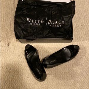 White House Black Market Nice Black Mid Heal Shoes
